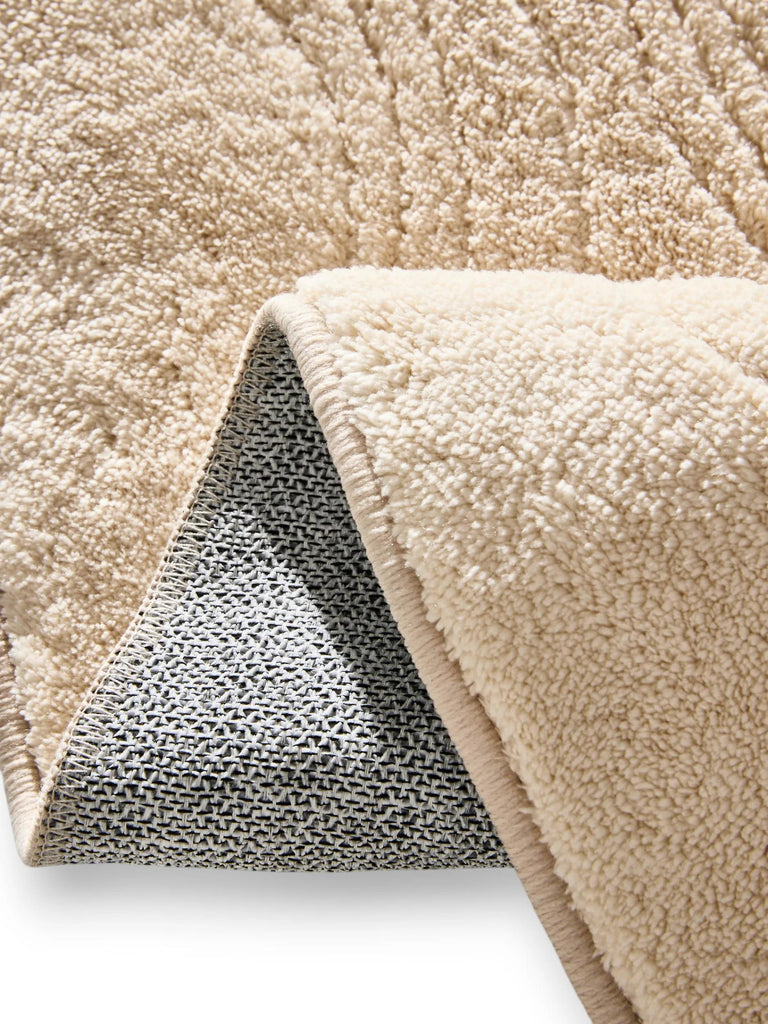 Tapis moderne géométrique, ovale beige 160x210 cm