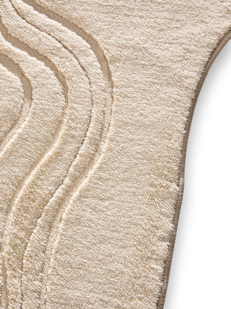 Tapis géométrique beige 200x270 cm