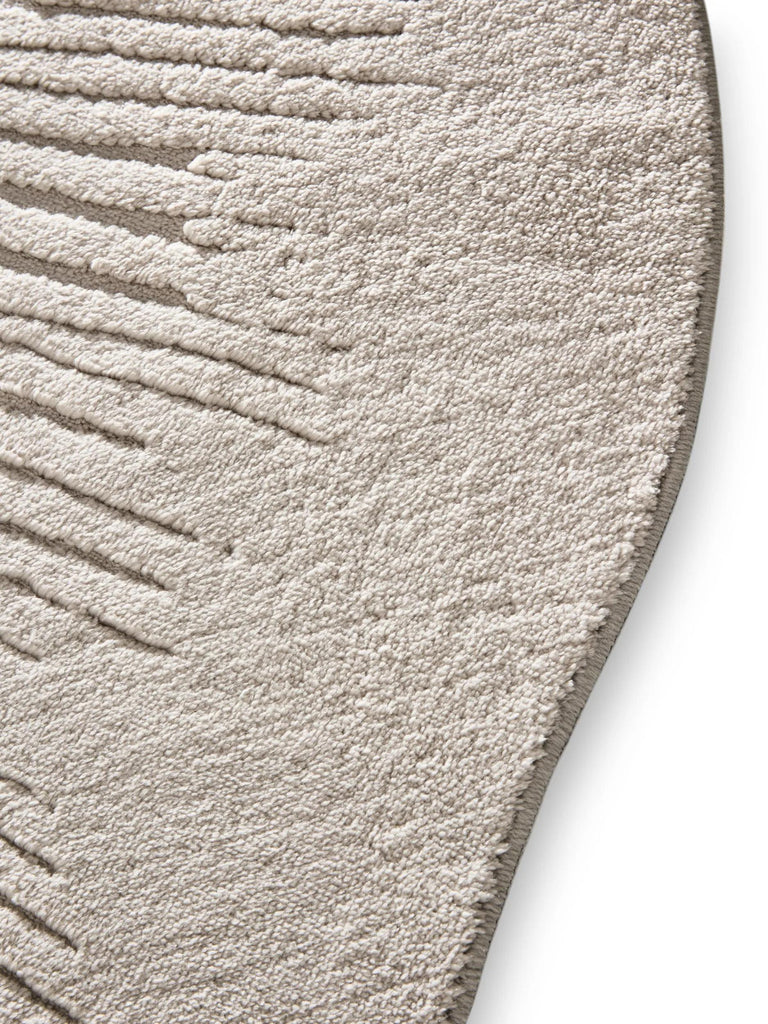 Tapis moderne  rainures rond gris 200 cm de diamètre