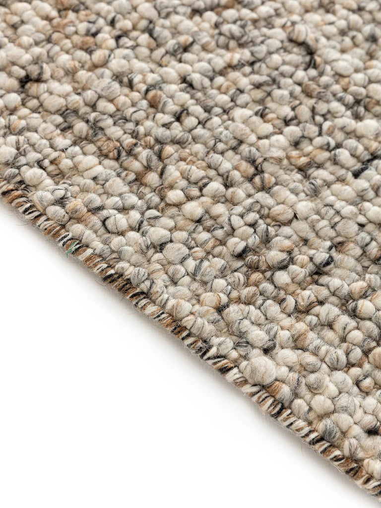 Tapis scandinave perlé marron clair en laine 160x230 cm