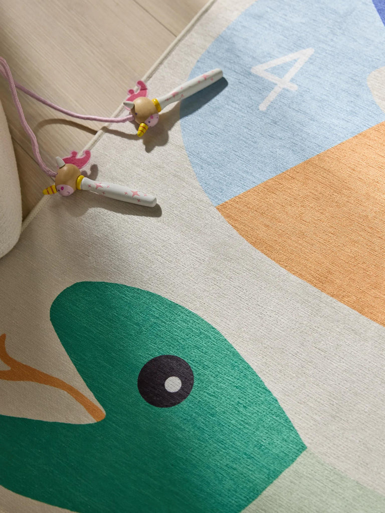 Tapis marelle serpent enfant multicolore 120x170 cm