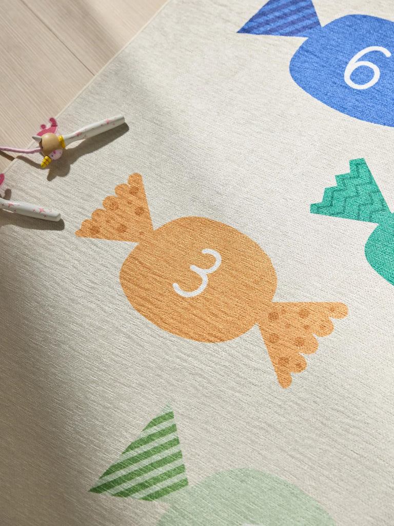 Tapis marelle bonbon enfant multicolore 120x170 cm