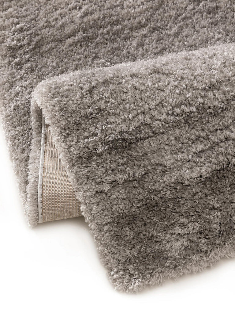 Tapis shaggy descente de lit gris 70x200 cm