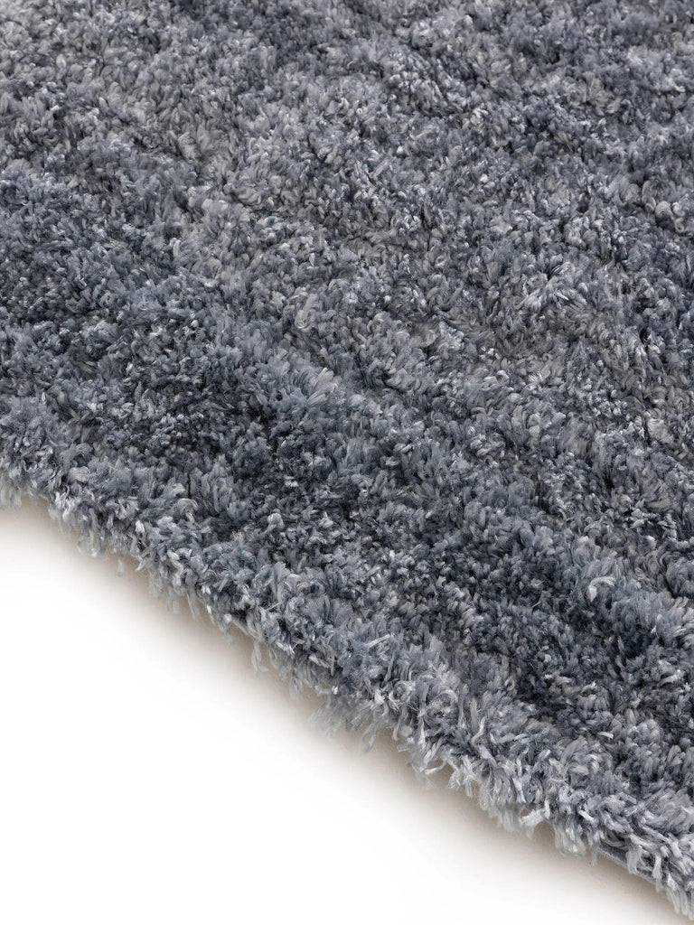 Tapis shaggy descente de lit gris bleuté 70x200 cm