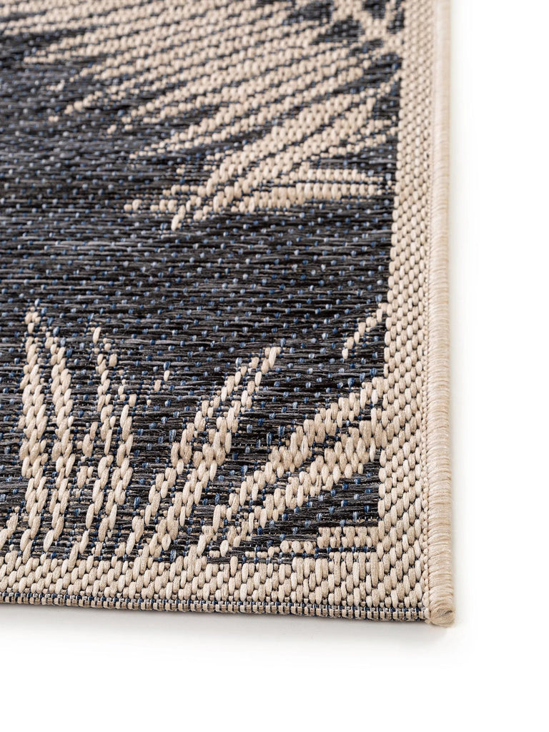 Tapis moderne  motif à fleurs de couloir gris et beige d'intérieur et d'extérieur 67x240 cm