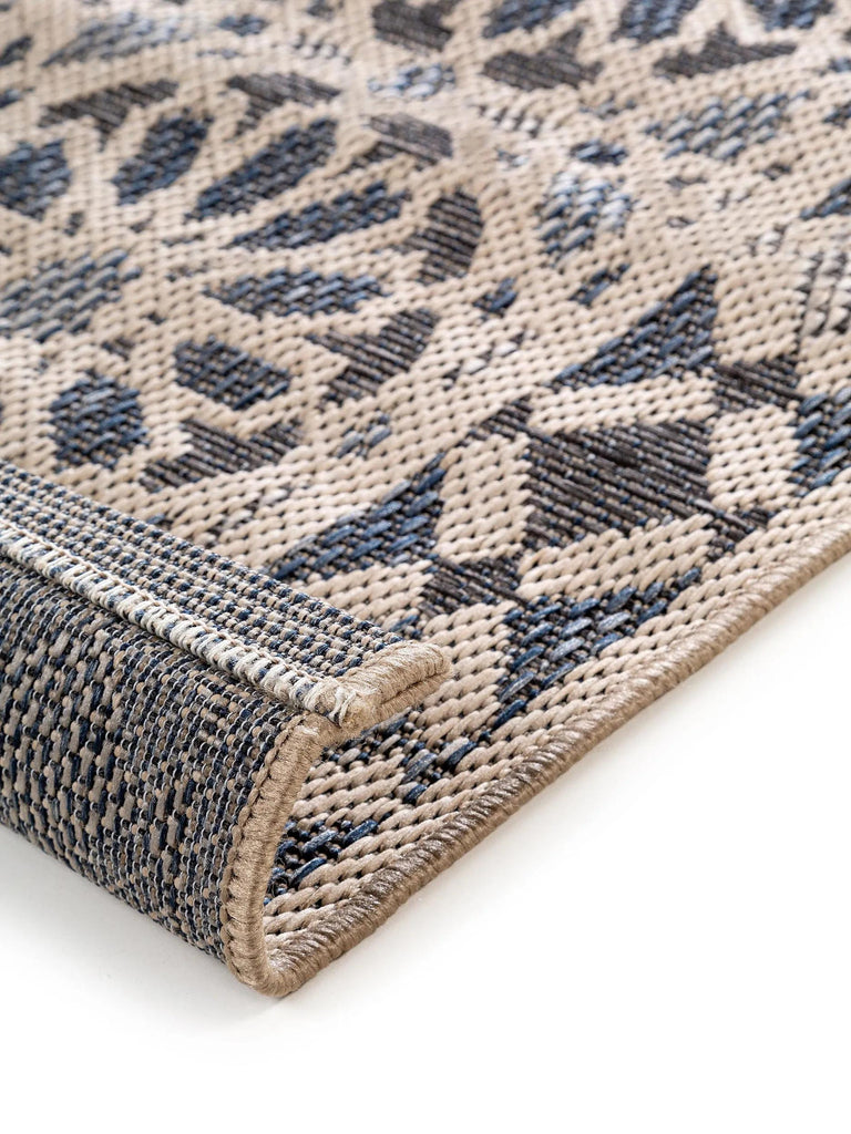 Tapis oriental de couloir gris et beige d'intérieur et d'extérieur 67x240 cm