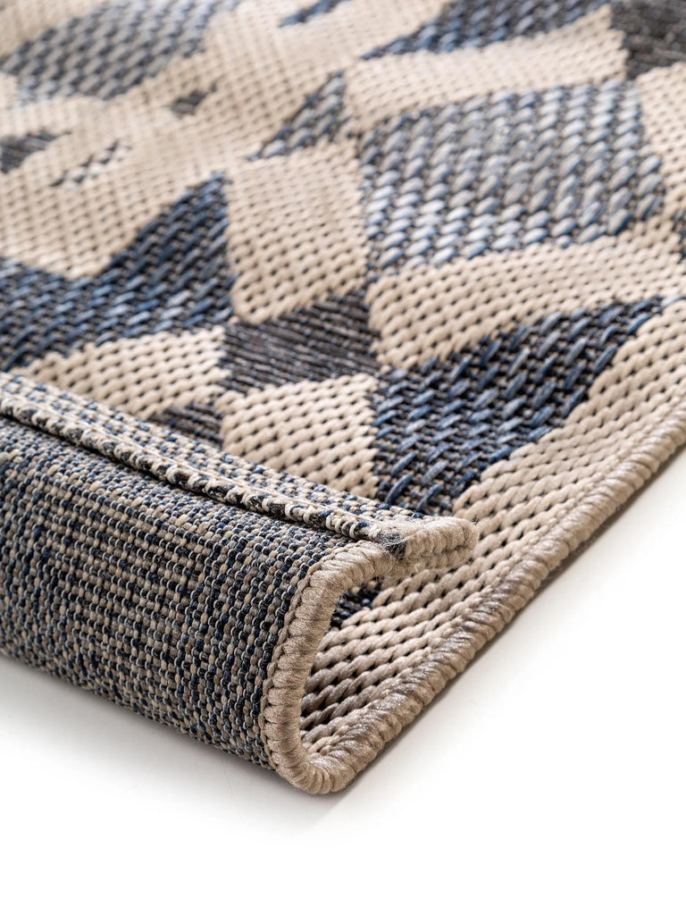 Tapis oriental gris et beige d'intérieur et d'extérieur 200x285 cm