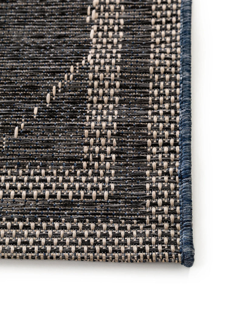 Tapis moderne motif marin gris d'intérieur et d'extérieur 133x190 cm