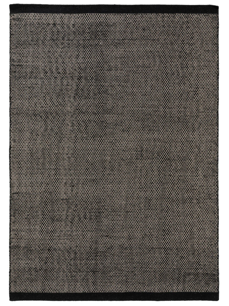 Tapis scandinave chiné noir et blanc en laine 250x350 cm