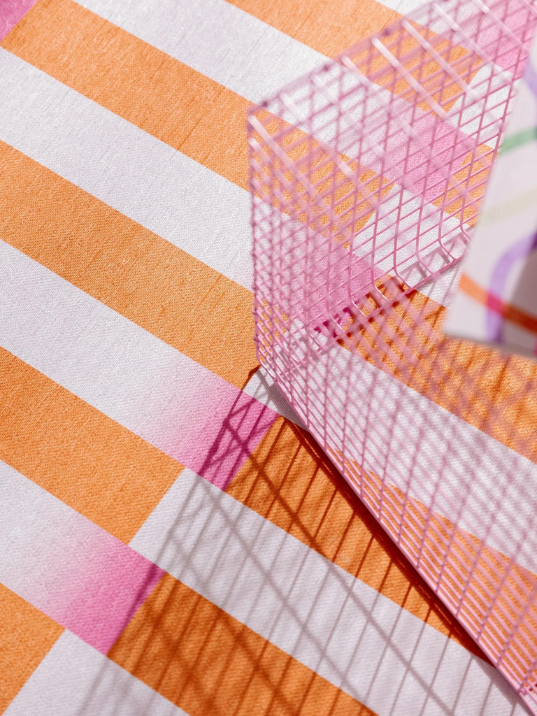 Tapis géométrique style rétro orange 160x230 cm