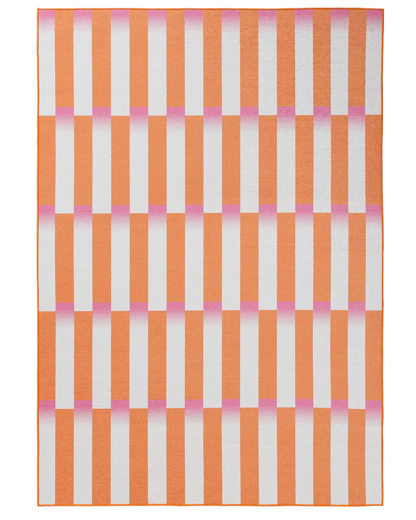 Tapis géométrique style rétro orange 160x230 cm