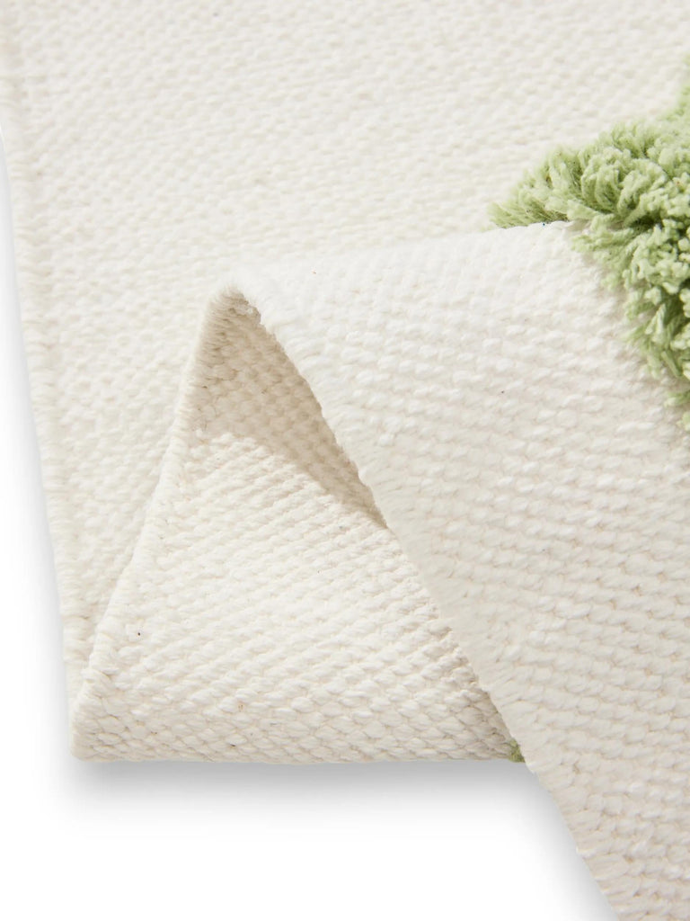 Tapis moderne  motif arche enfant bleu et vert en coton 120x170 cm