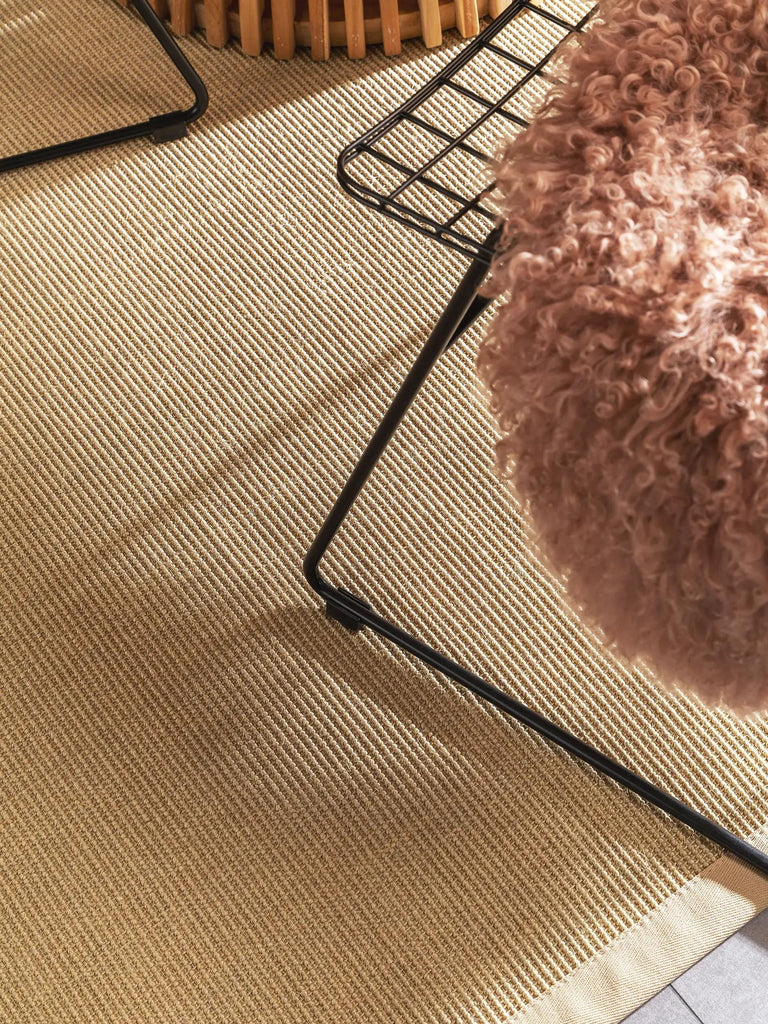 Tapis scandinave crème en sisal 140x200 cm