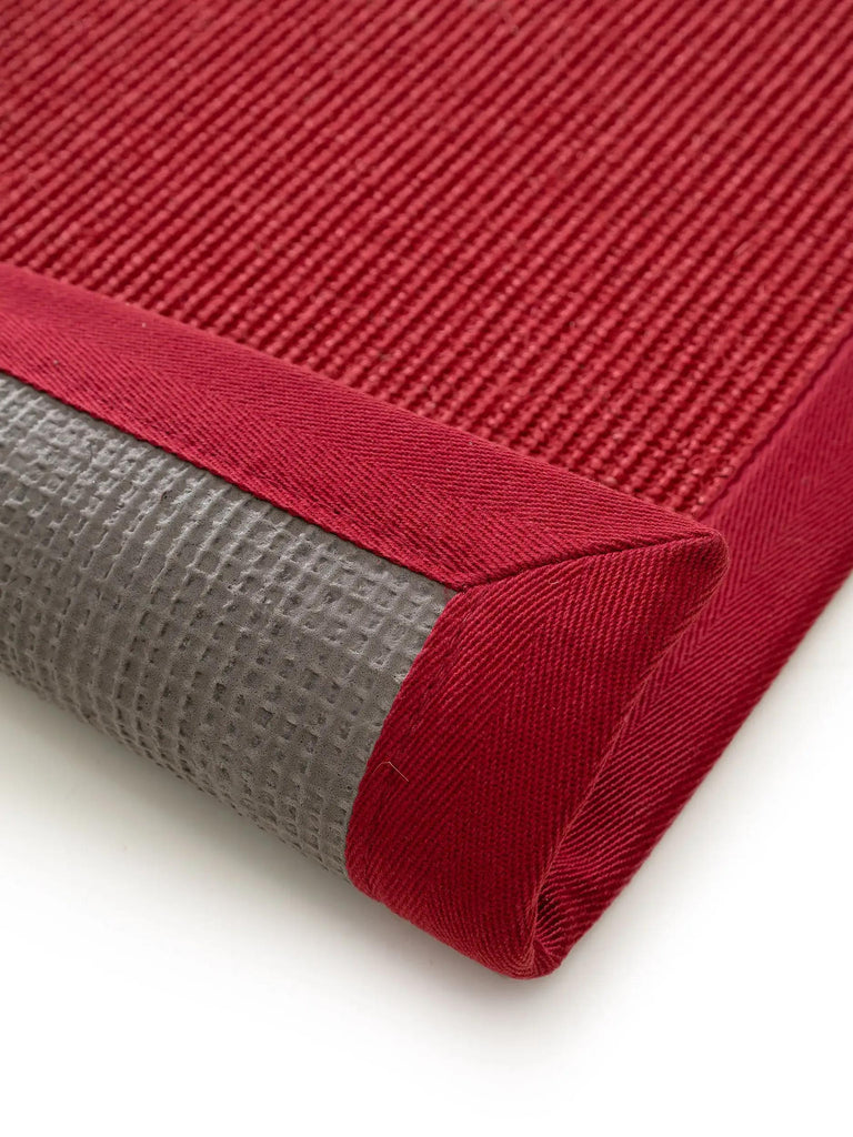 Paillasson scandinave rouge en sisal 40x60 cm