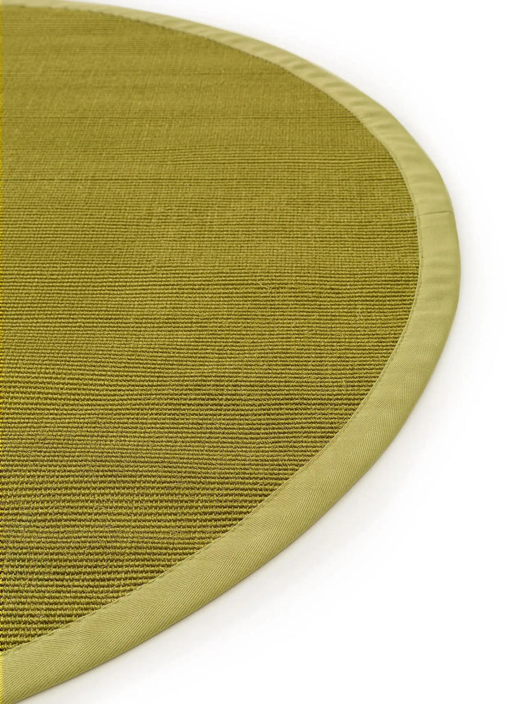 Tapis scandinave rond vert en sisal 200 cm de diamètre
