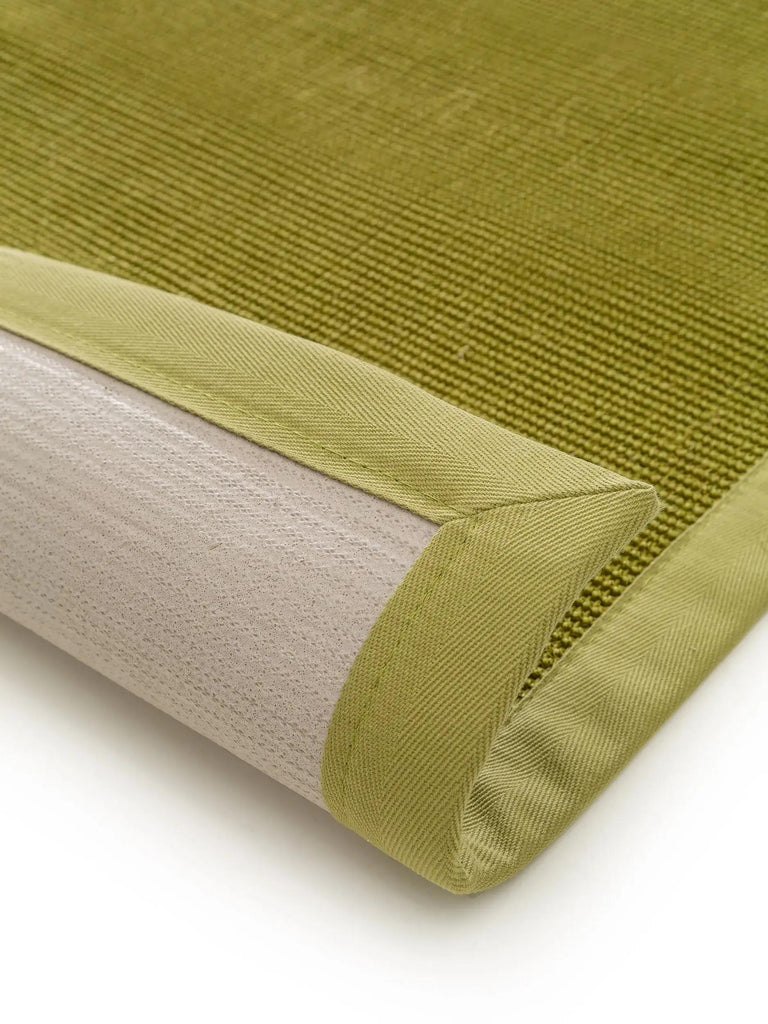 Tapis scandinave carré vert en sisal 200x200 cm