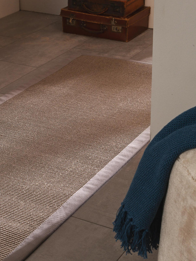 Tapis scandinave de couloir marron en sisal 70x300 cm