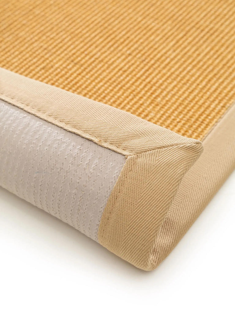 Paillasson scandinave jaune moutarde en sisal 60x90 cm