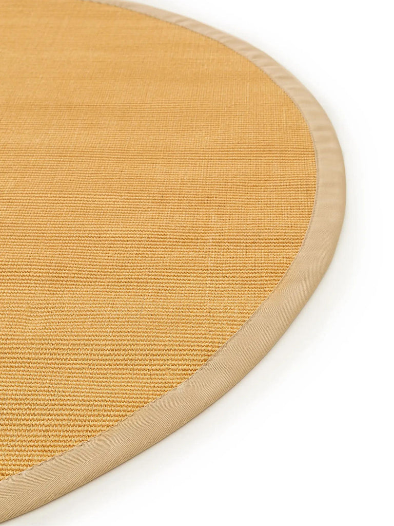 Tapis scandinave rond orange en sisal 200 cm de diamètre