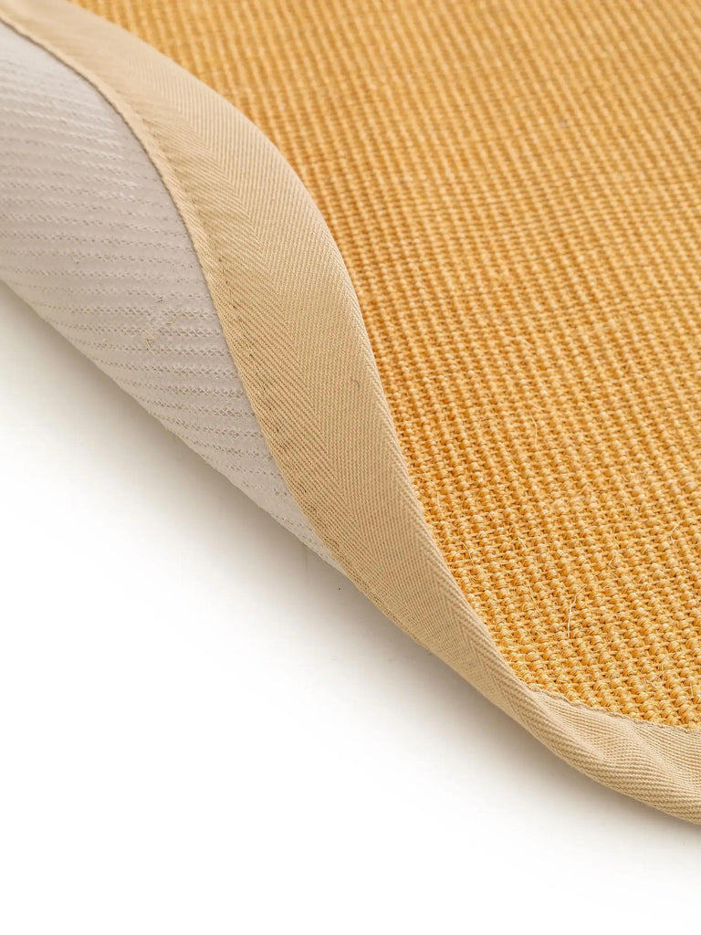 Tapis scandinave rond orange en sisal 200 cm de diamètre