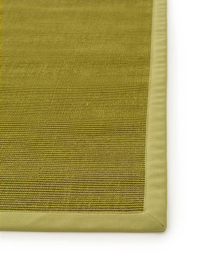 Tapis scandinave carré vert en sisal 150x150 cm