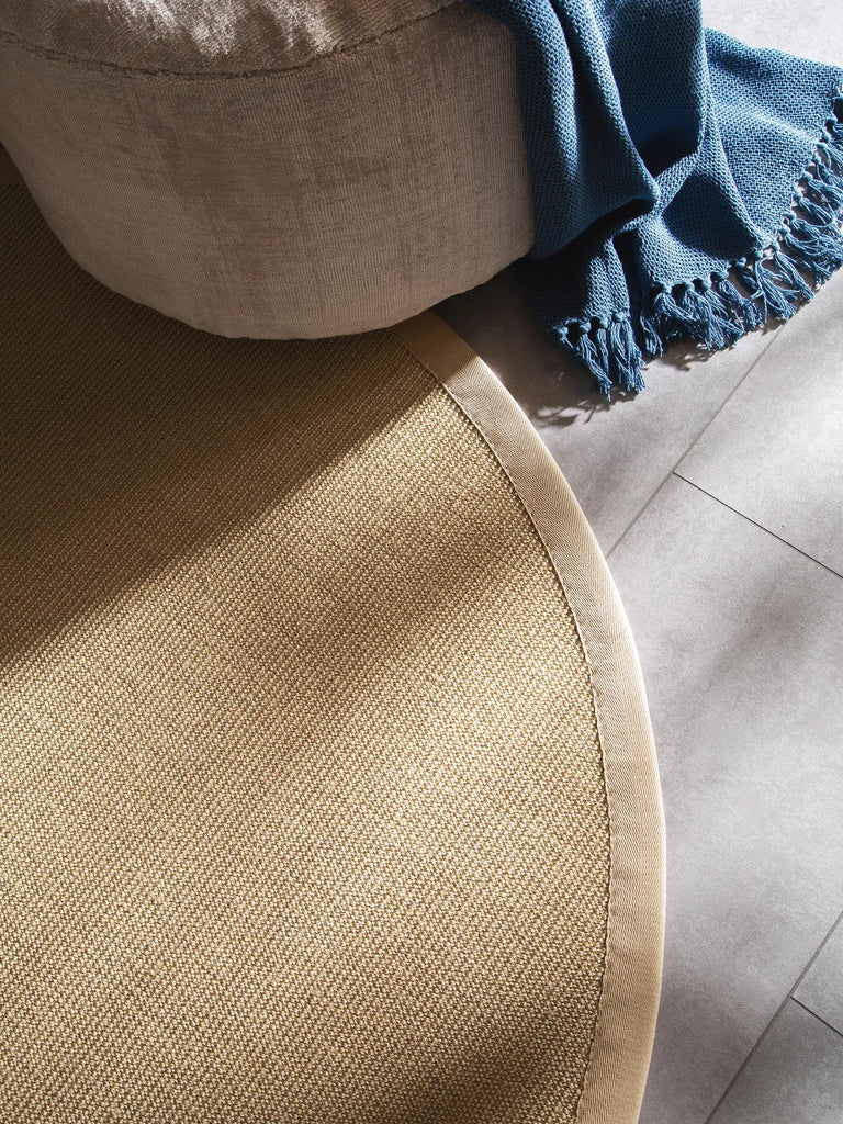 Tapis scandinave rond crème en sisal 200 cm de diamètre
