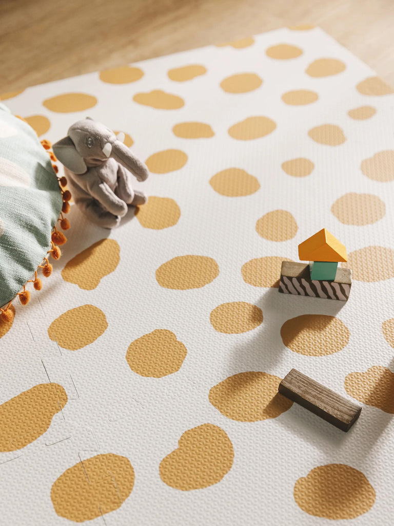 Tapis moderne  jeux crème et jaune 120x180 cm