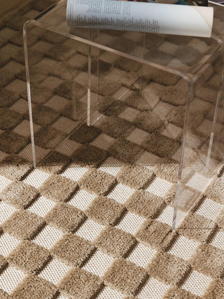 Tapis contemporain géométrique taupe 200x300 cm