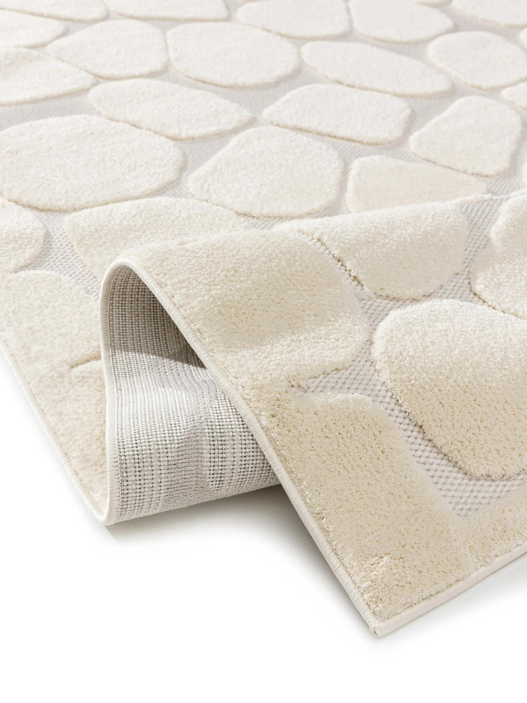 Tapis contemporain motif pierre crème 200x300 cm