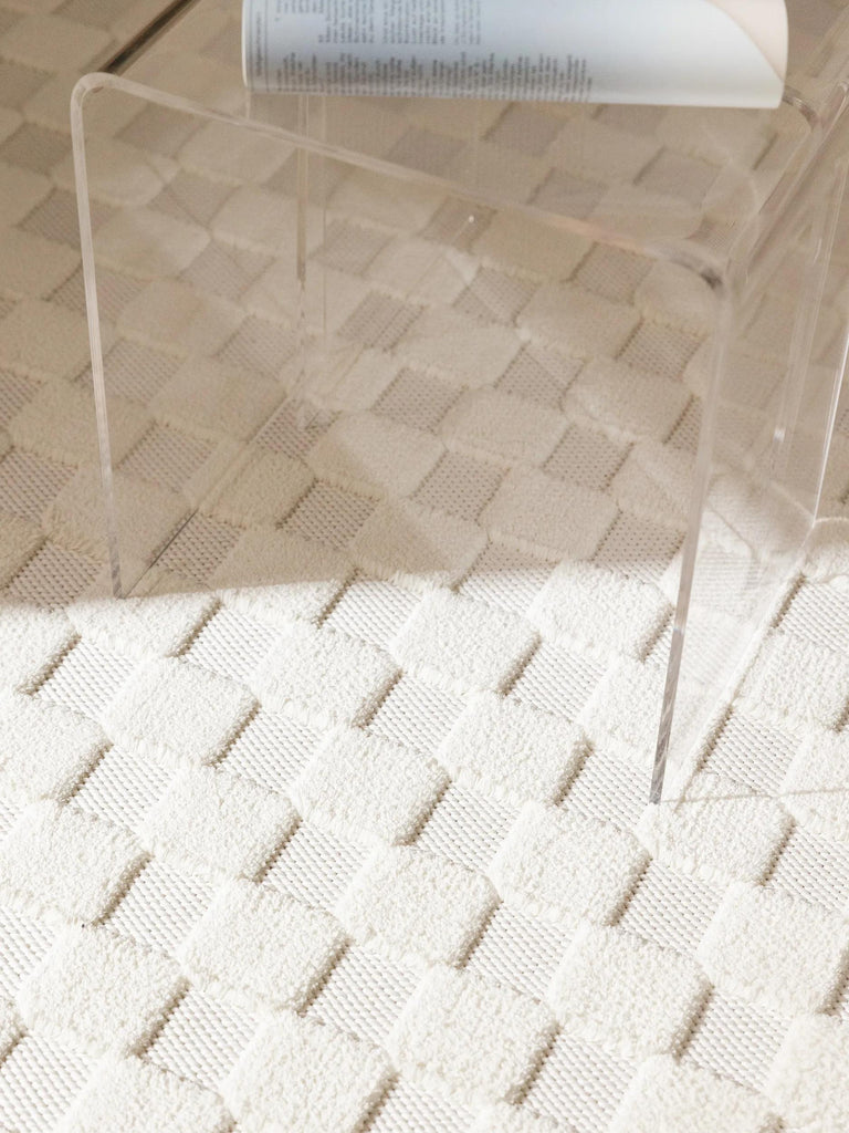 Tapis contemporain géométrique crème 200x300 cm