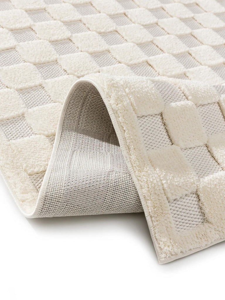 Tapis contemporain géométrique crème 200x300 cm