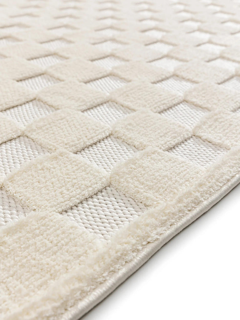 Tapis contemporain géométrique crème 120x170 cm