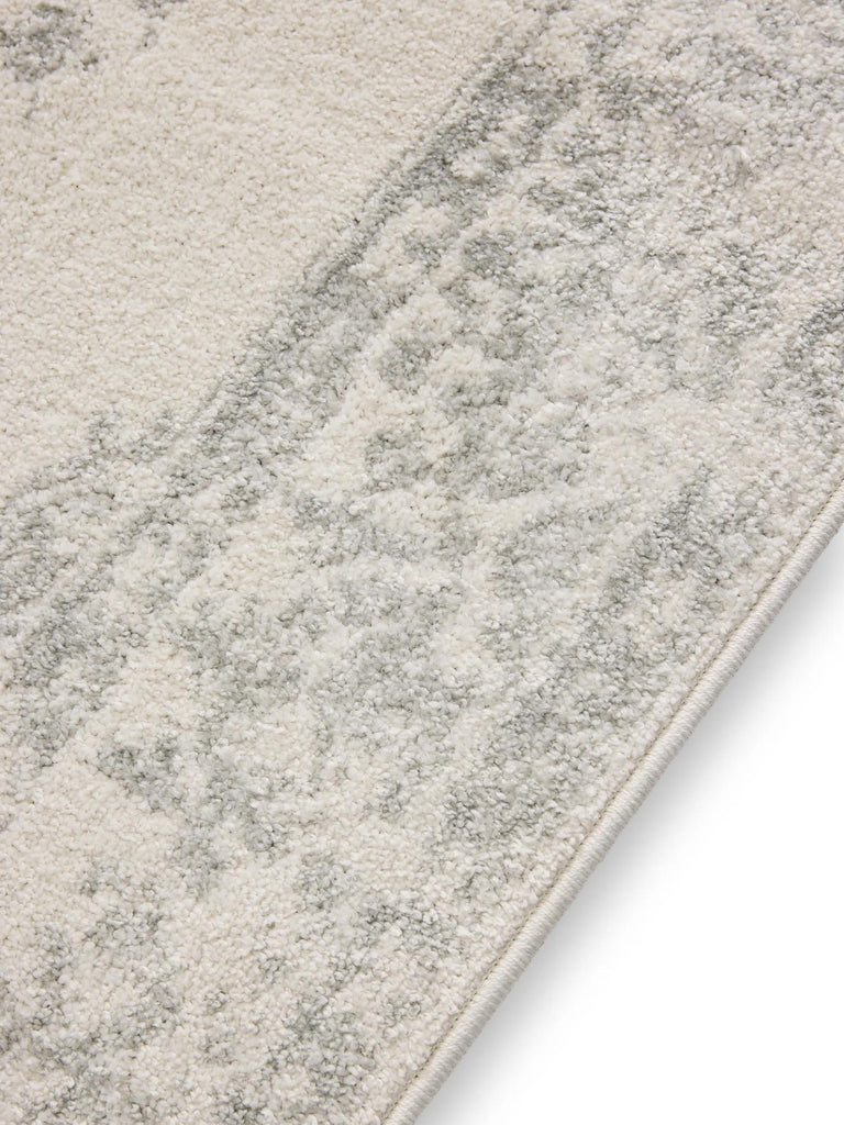 Tapis vintage motif oriental blanc et vert clair 200x300 cm