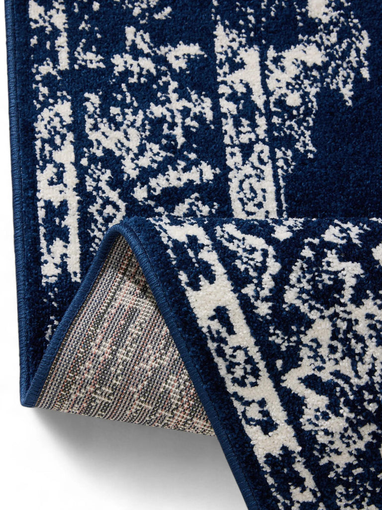 Tapis vintage motif oriental bleu foncé 200x300 cm
