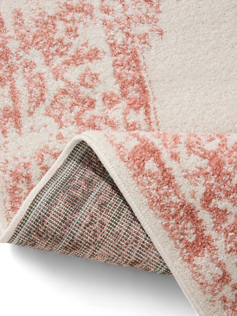 Tapis vintage motif oriental blanc et terracotta 300x400 cm