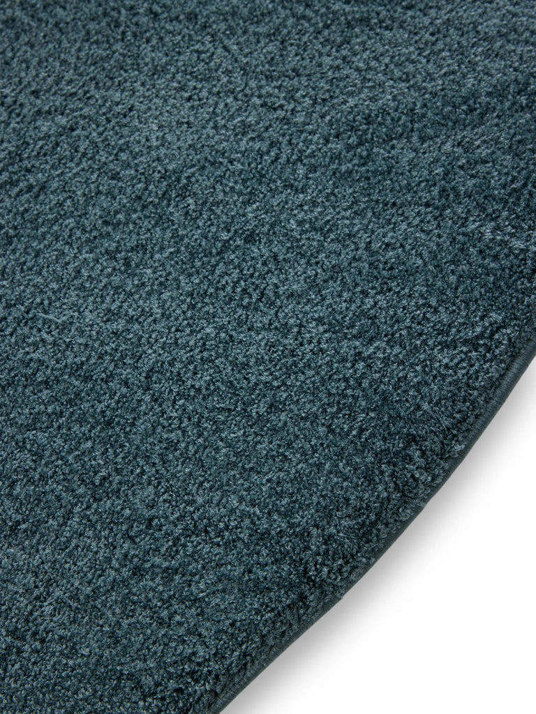 Tapis shaggy rond bleu canard 160 cm de diamètre