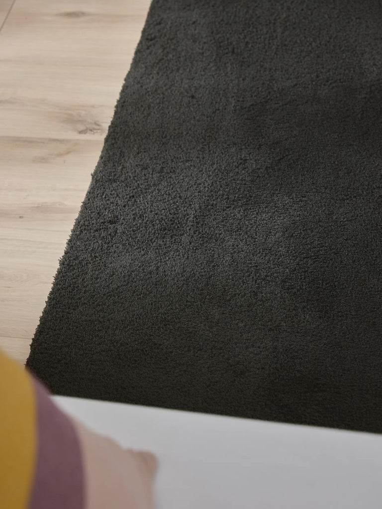 Tapis shaggy noir 140x200 cm