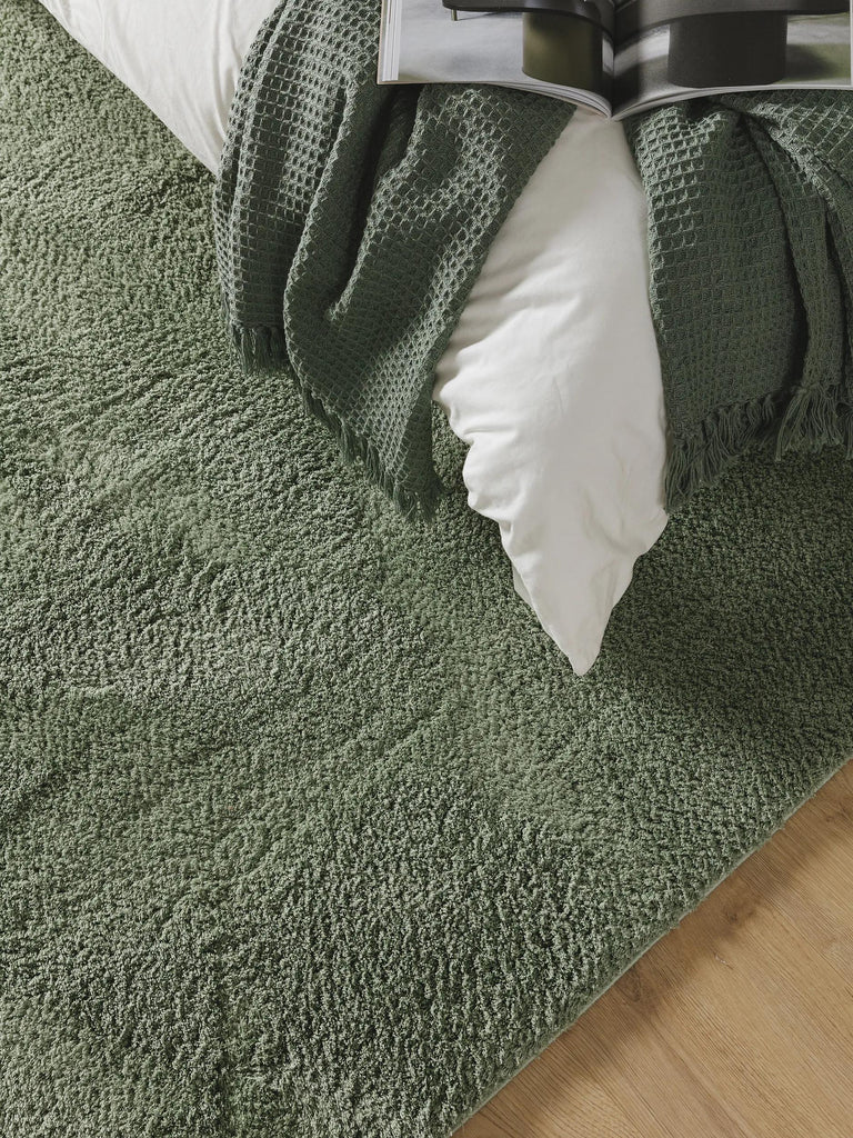 Tapis shaggy vert sauge 160x230 cm