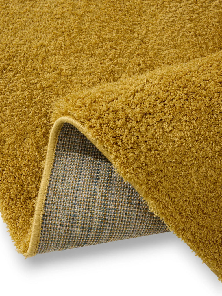 Tapis shaggy jaune moutarde 120x170 cm