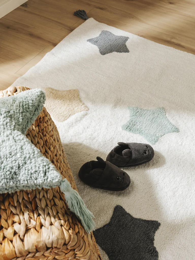 Tapis étoile enfant multicolore en coton 120x170 cm