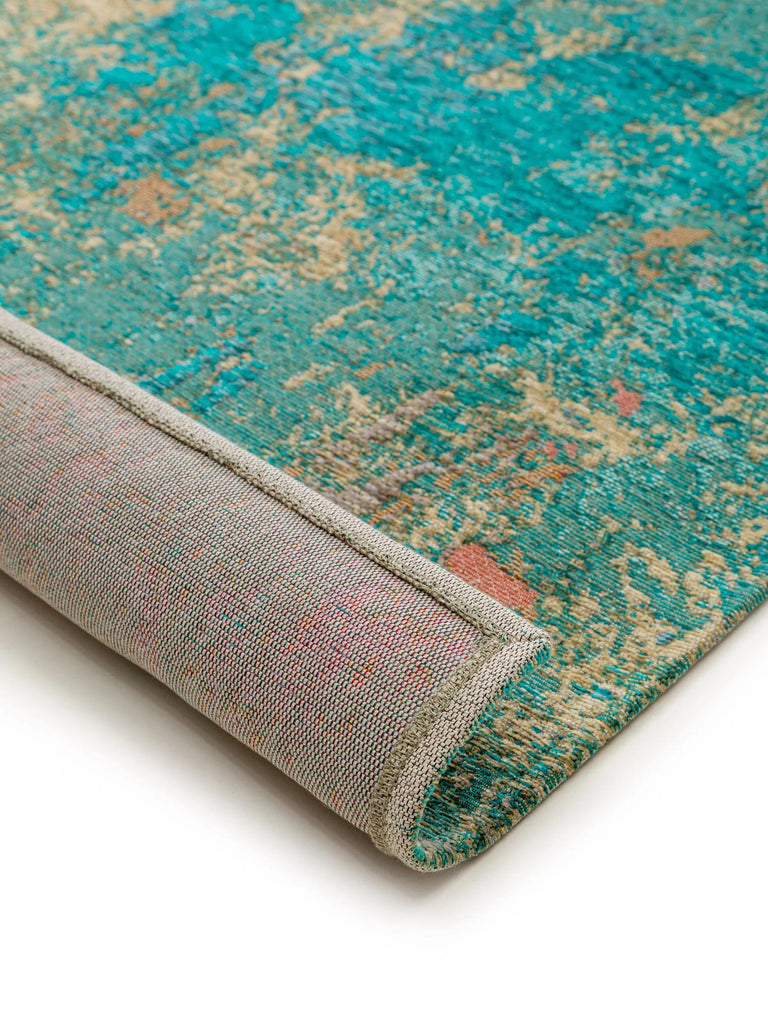 Tapis contemporain abstrait turquoise 160x235 cm