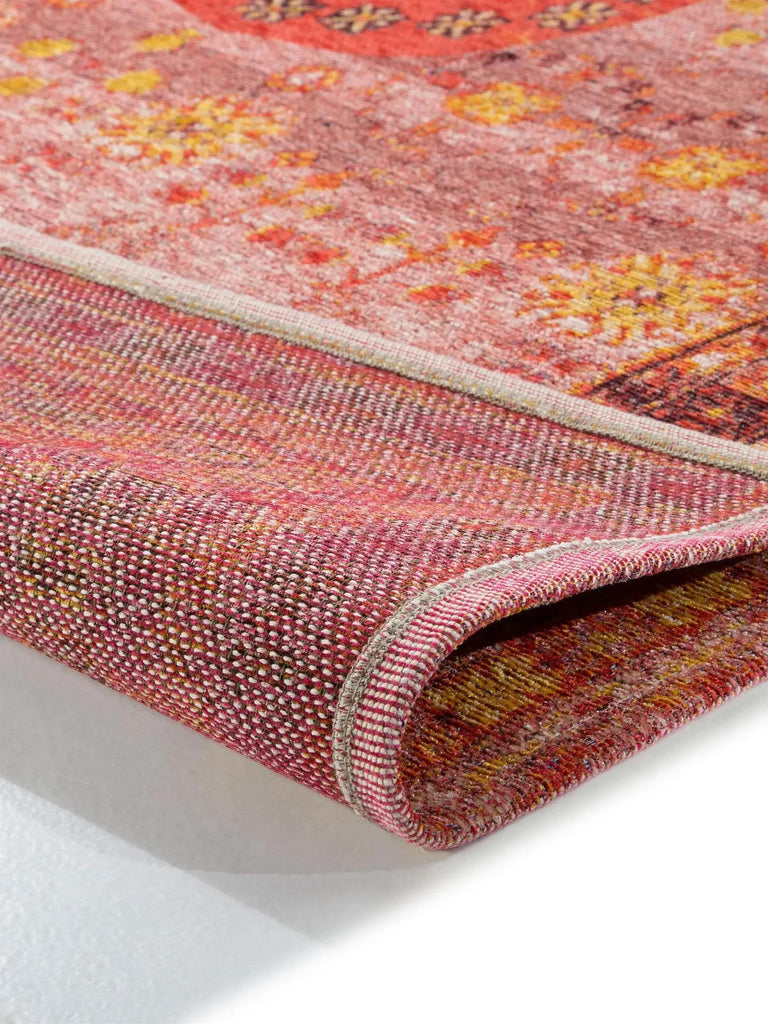 Tapis vintage motif ethnique rouge 115x180 cm