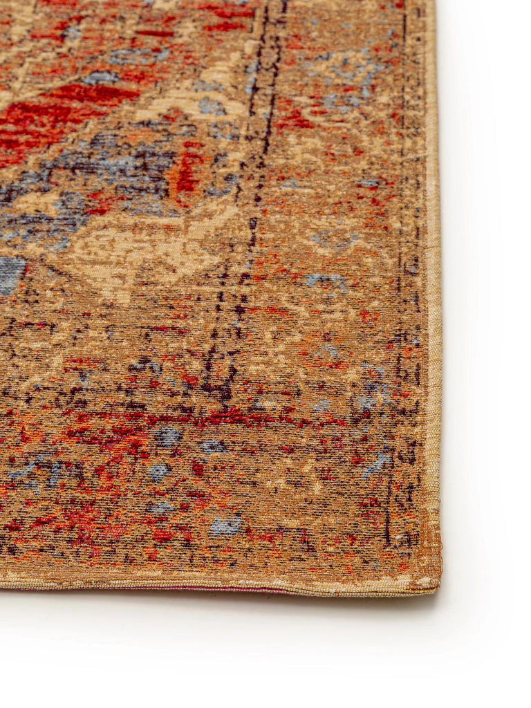 Tapis oriental orange et rouge 115x180 cm