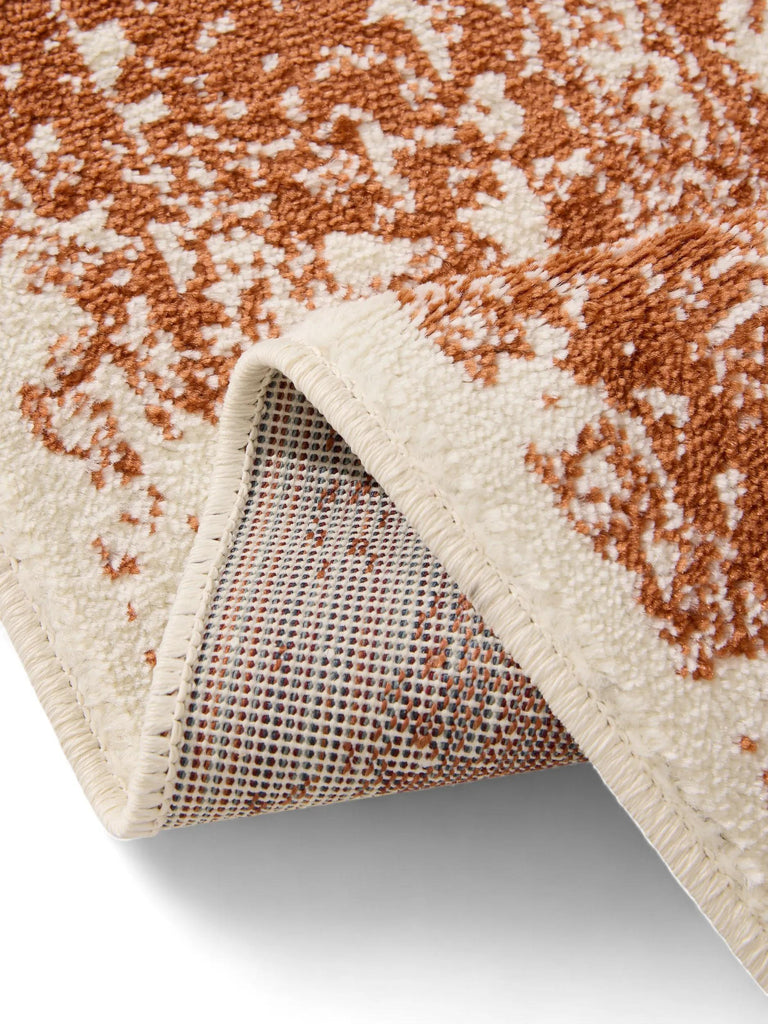 Tapis vintage oriental beige et terracotta 160x230 cm