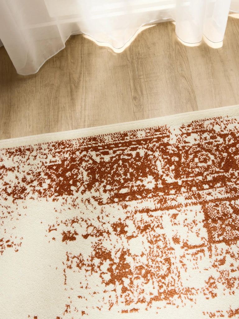 Tapis vintage oriental beige et terracotta 200x300 cm