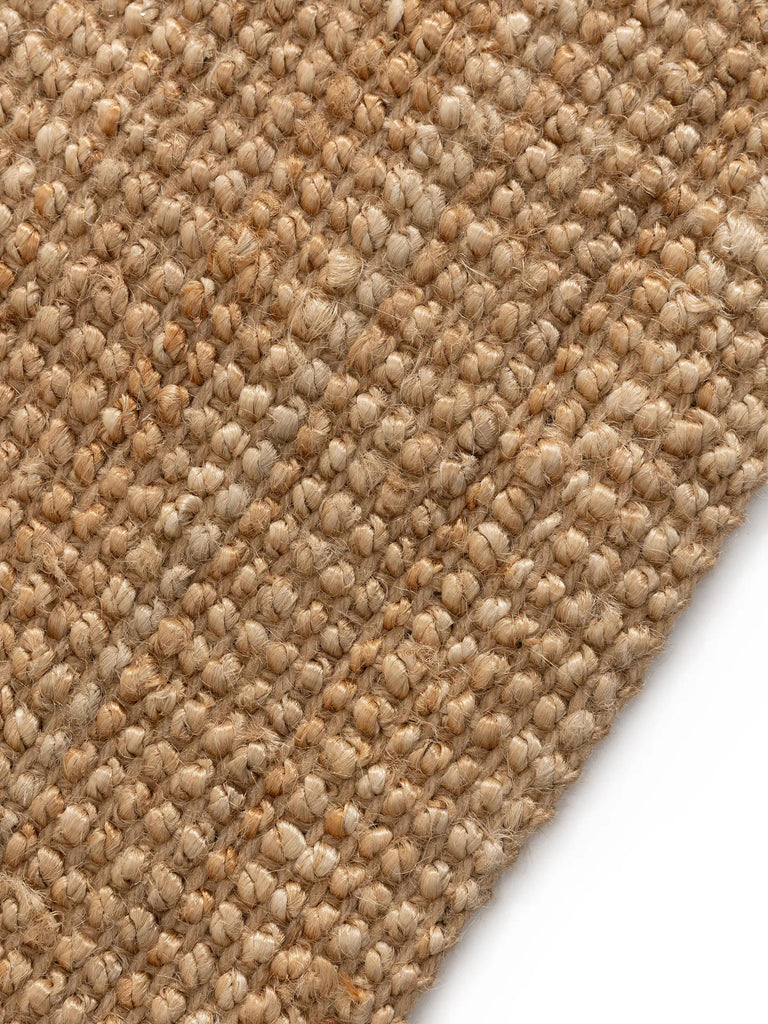 Tapis scandinave uni beige naturel en jute 120x170 cm