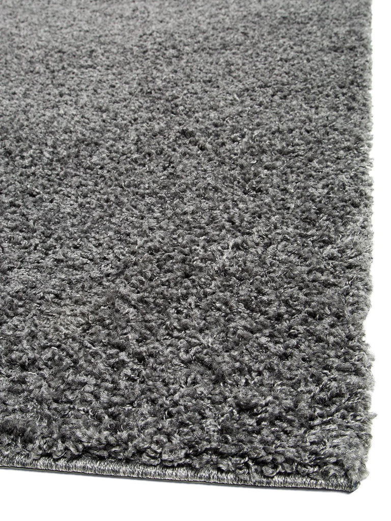 Tapis shaggy uni gris foncé 133x190 cm