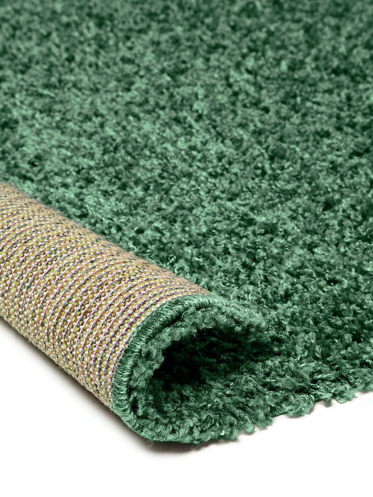 Tapis shaggy uni vert gazon 133x190 cm