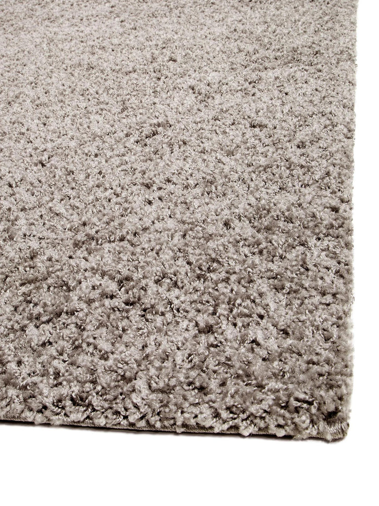 Tapis shaggy uni gris taupe 80x150 cm