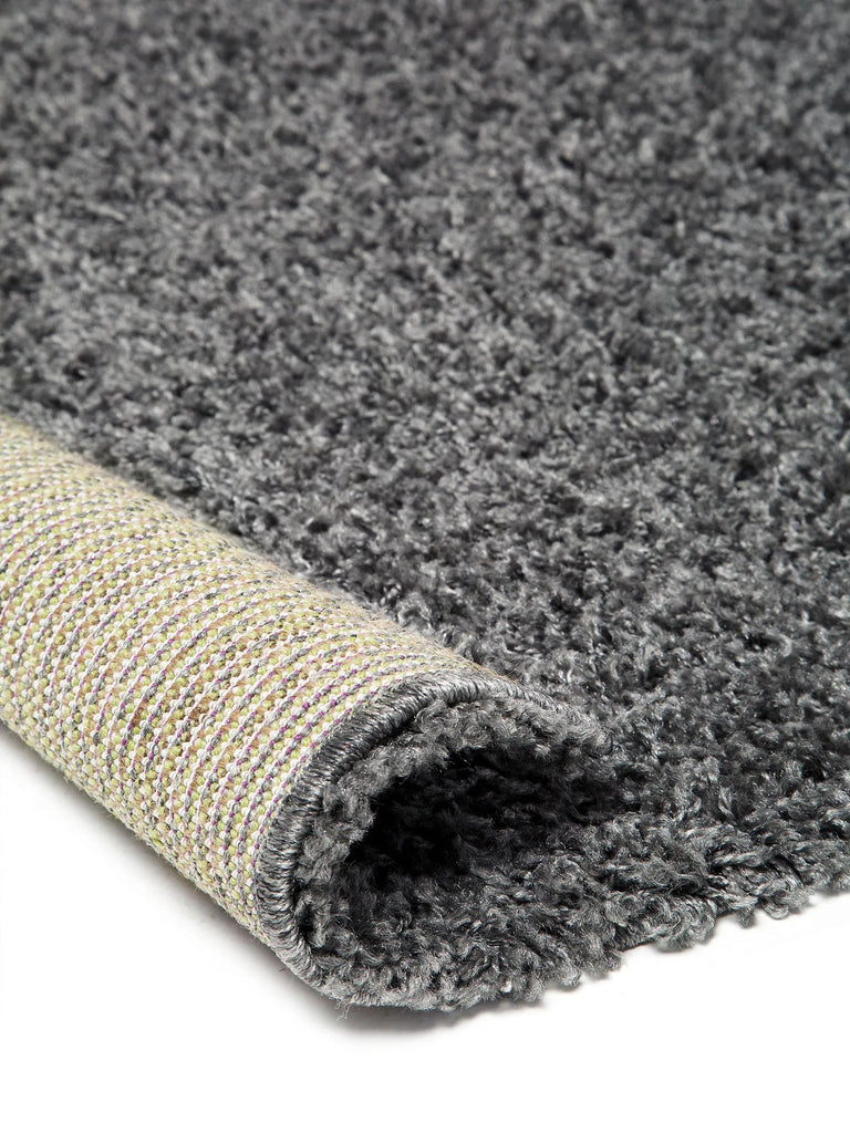 Tapis shaggy uni gris foncé 80x150 cm
